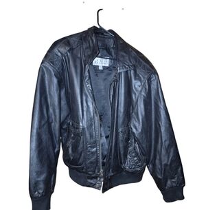 Vintage Ash Creek Trading Clo Cassic Black Leather Jacket for Women